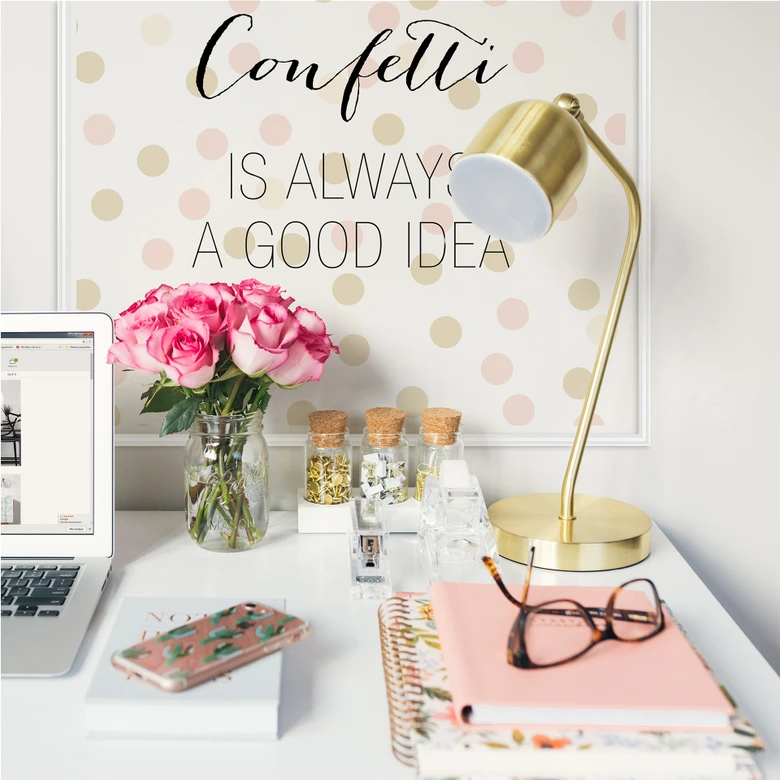 Wallprint Confetti & Cream - Confetti is always a good idea 