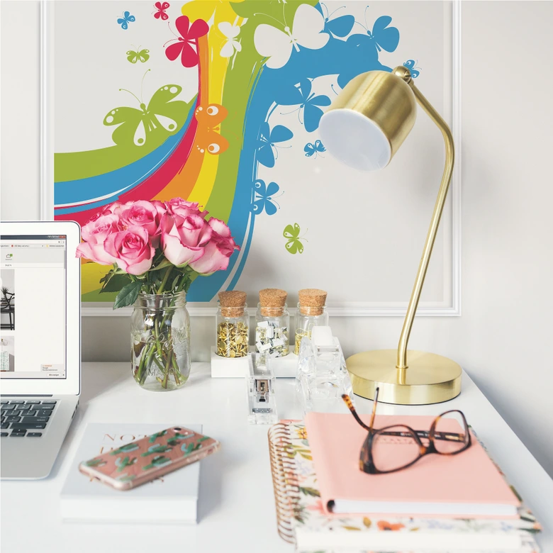 Wallprint W - Butterfly Rainbow 