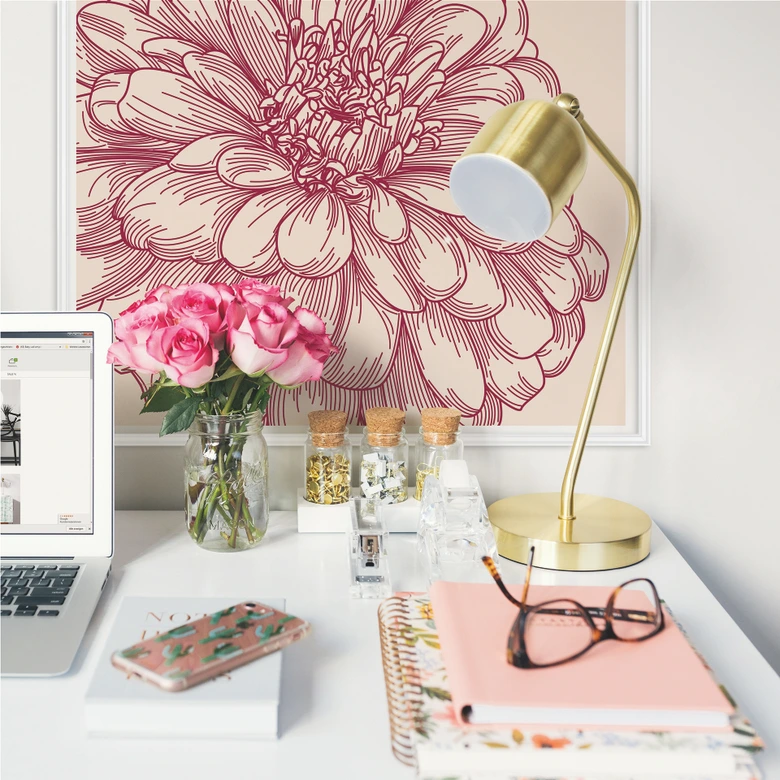 Wallprint - Blüte Illustration 