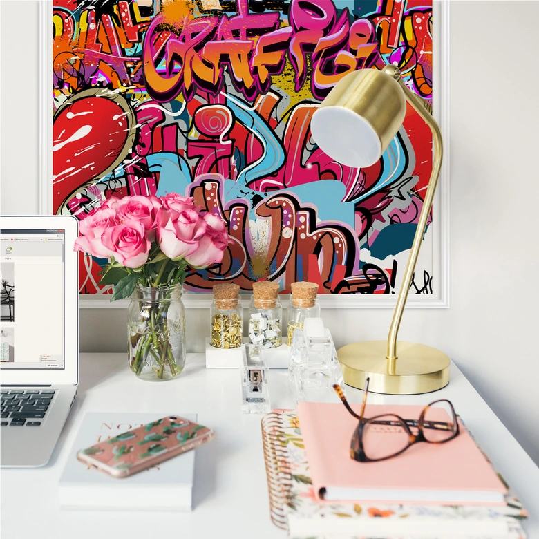 Wallprint - Graffiti Hip Hop - quadratisch 