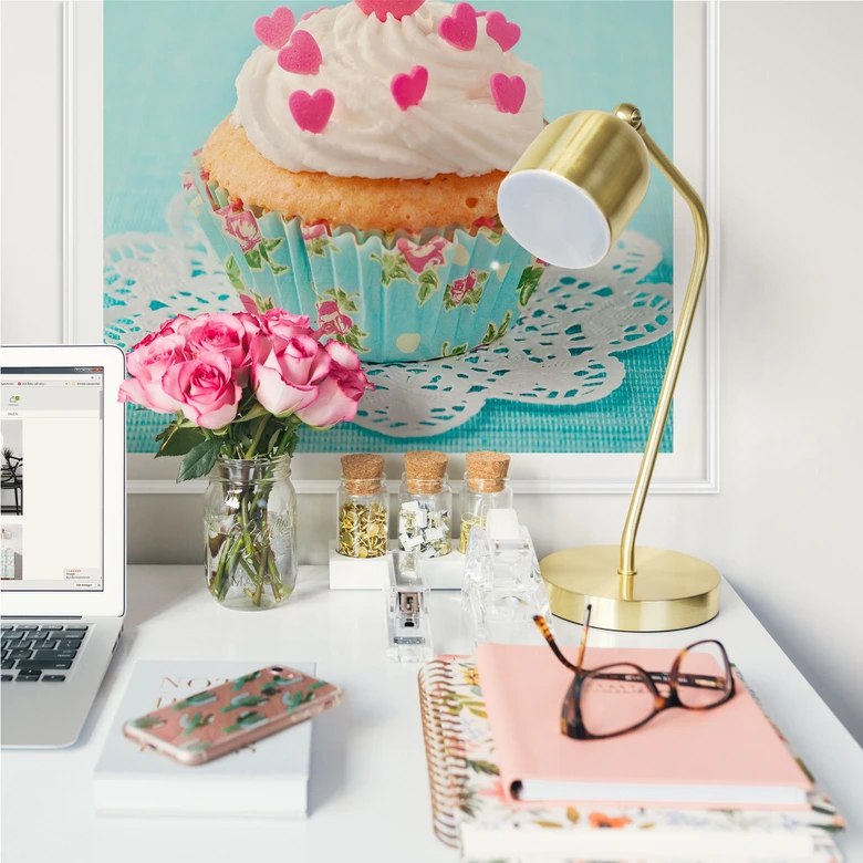 Wallprint - Hearts on Cupcake - quadratisch 