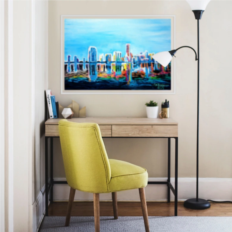 Wallprint - Bleichner - Miami im Neonschimmer 
