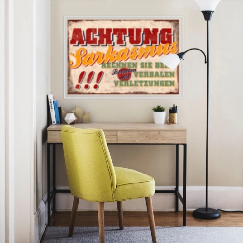 Wallprint - Achtung Sarkasmus 
