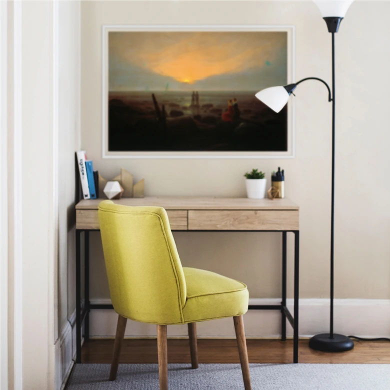 Wallprint Friedrich - Mondaufgang über dem Meer 