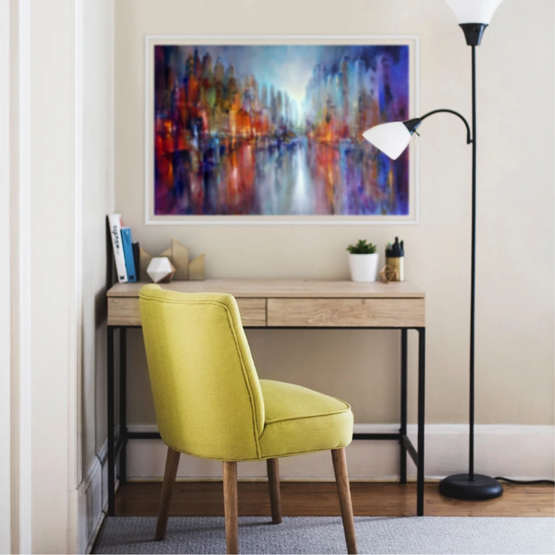 Wallprint Schmucker - Stadt am Fluss 