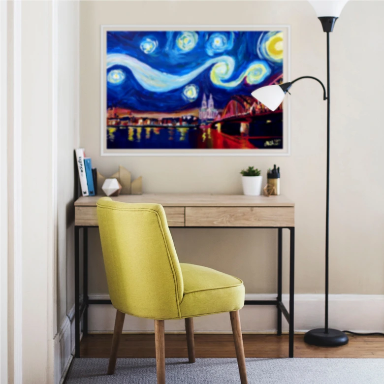 Wallprint Bleichner - Köln bei Nacht 