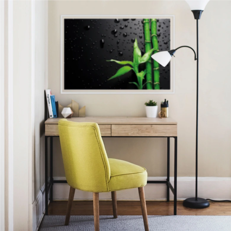 Wall print - Bamboo Over Black 