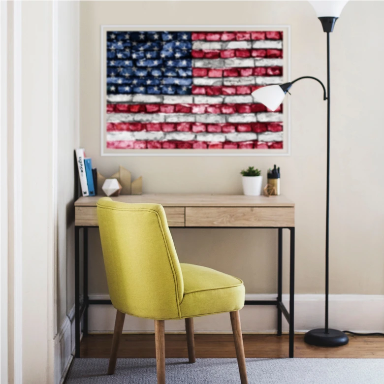 Zelfklevende Poster Stars and Stripes 