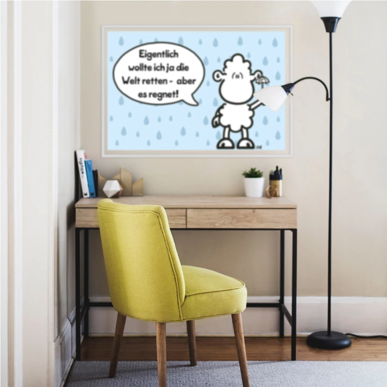 Wallprint - sheepworld Worthelden Welt retten 