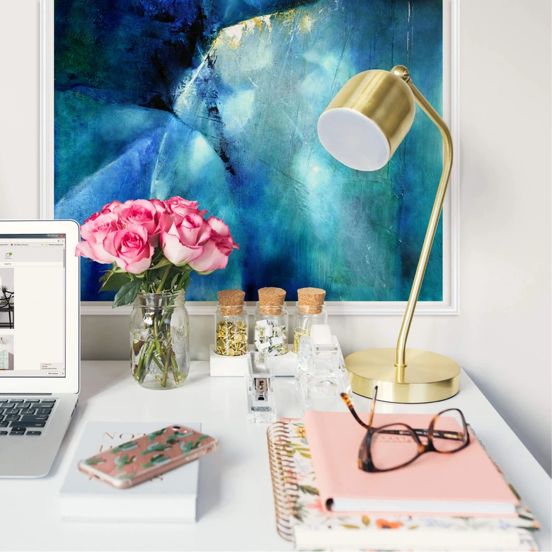 Wallprint Schmucker - Komposition in blau 