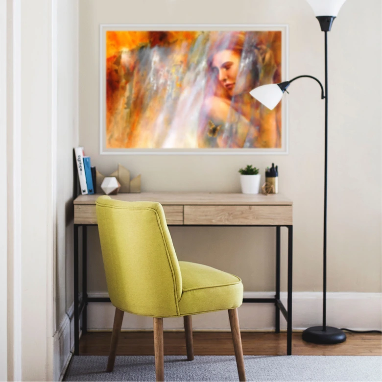 Wallprint - Schmucker - Laura mit Schmetterling 
