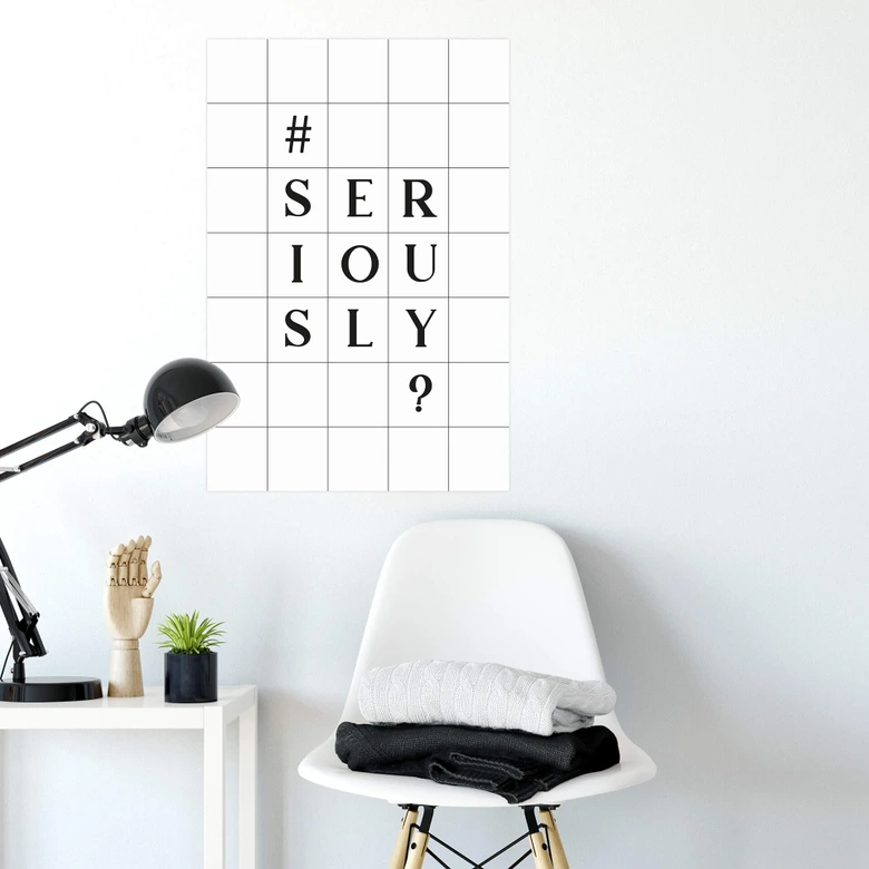Wallprint mit Raster - Seriously 