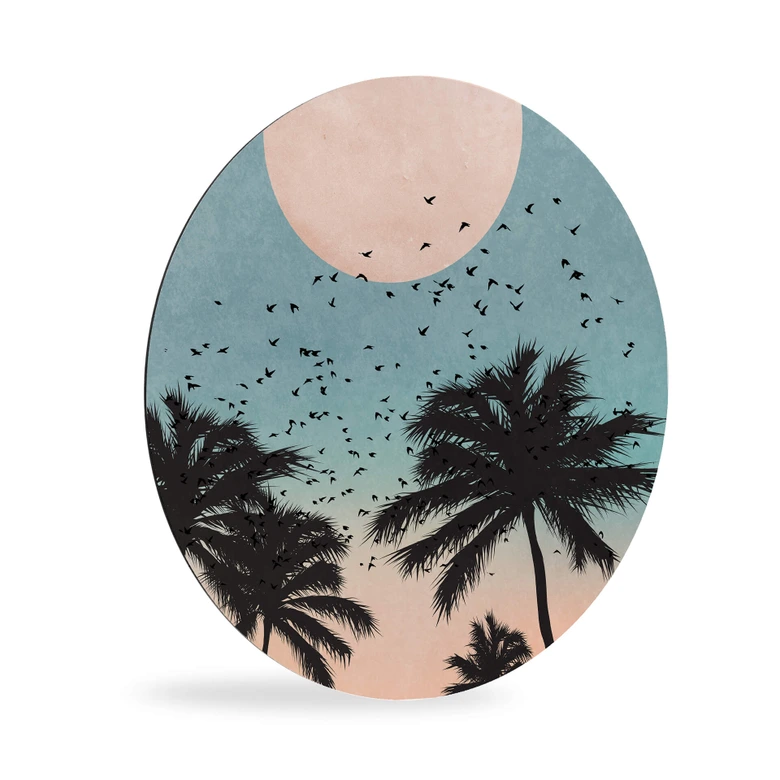 Alu-Dibond rond - Kubistika - Sunset 