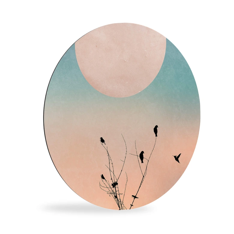 Alu-Dibond rund - Kubistika - Warm Morning 