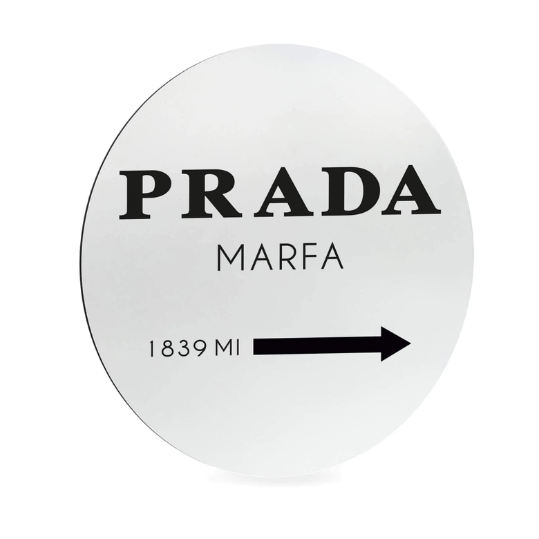 Wandcirkel Alu-Dibond Prada Marfa 