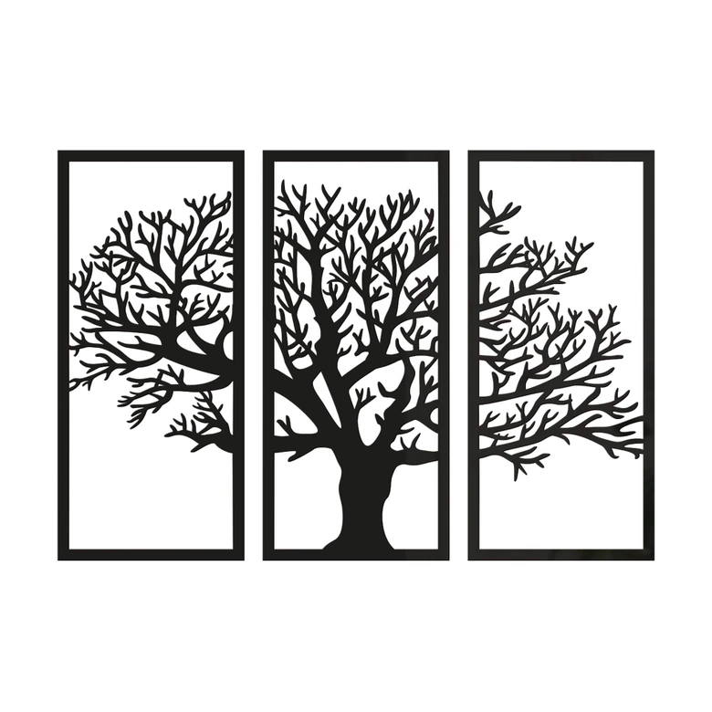 Wanddecoratie Boom (3-delige set) 