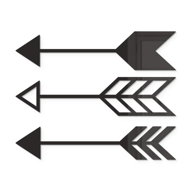 Flechas decorativas acrílicas (juego de 3) 