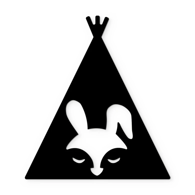 Tipi de decoración acrílico - conejo 