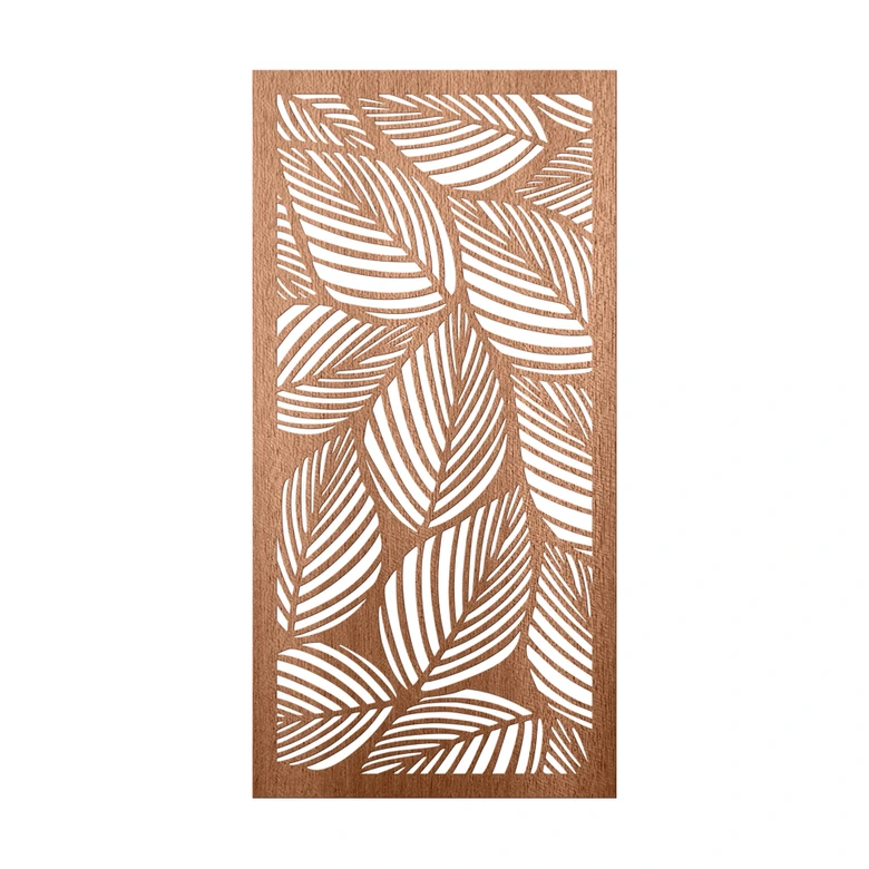 Houten Wanddecoratie Mahoniefineer Bladeren 