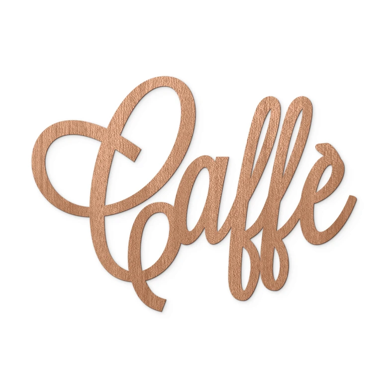 Décoration murale en bois placage d'acajou - Caffè 