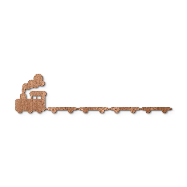 Holzkunst Mahagoni - Lokomotive (5-teilig) 