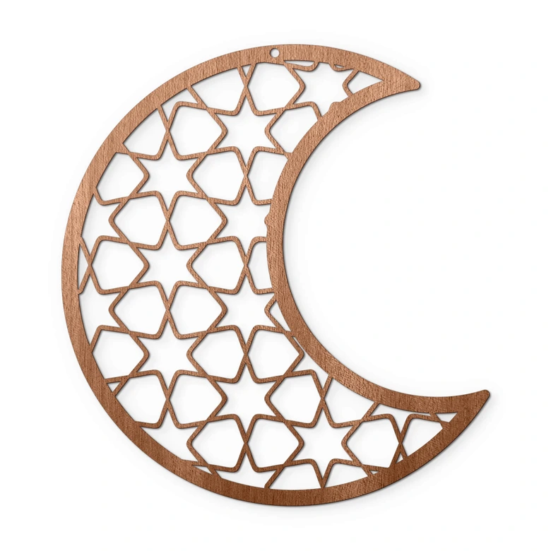 Holzdeko Mahagoni - Ramadan - Mond 