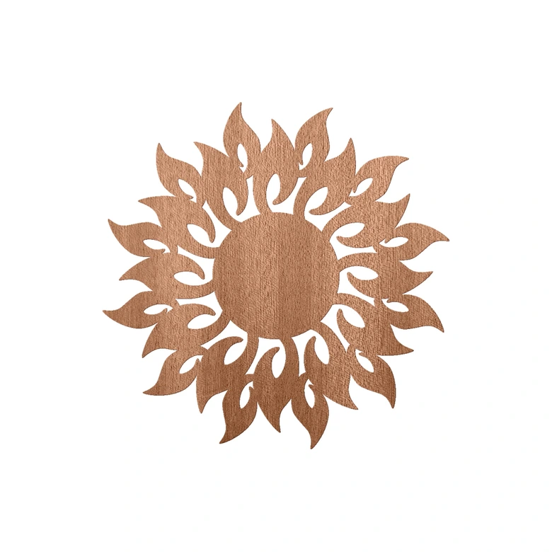 Holzdeko Mahagoni - Sonnenflammen 