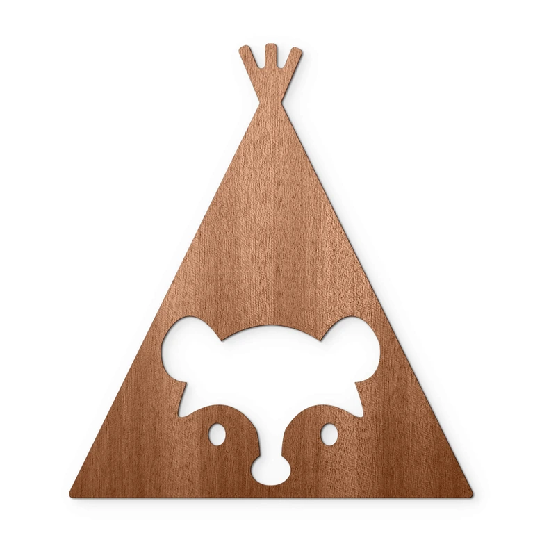 Holzdeko Mahagoni - Tipi - Bär 