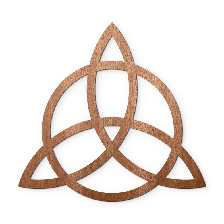 Trædeko Mahagoni - Triquetra med cirkel 