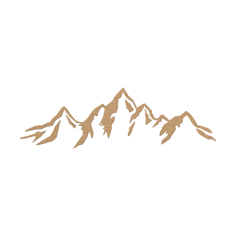 MDF Decoratie Naturel - Berglandschap 