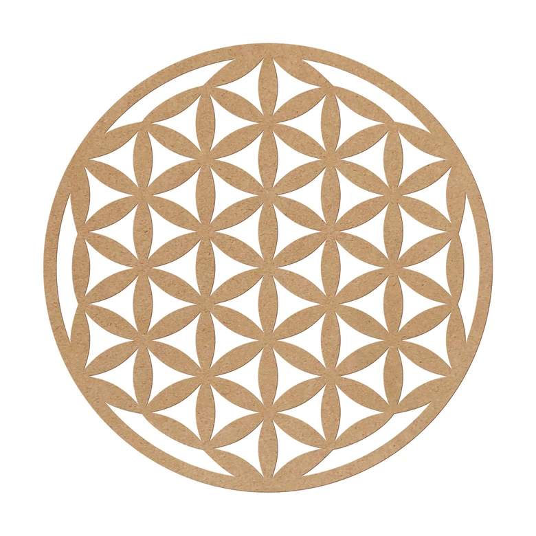 MDF Decoratie Naturel Flower of Life 
