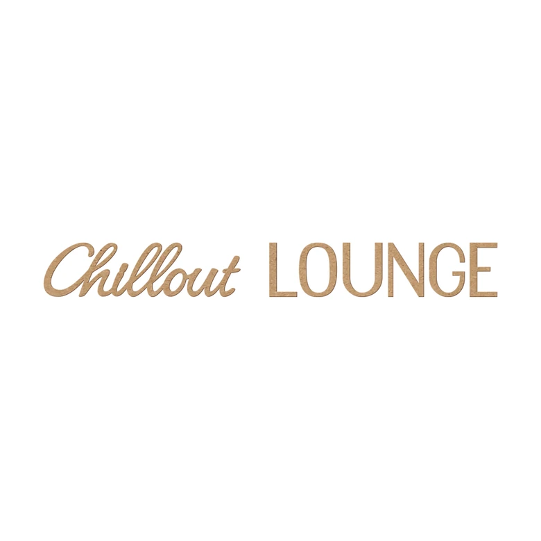 MDF Holzbuchstaben Natur - Schriftzug modern Chillout Lounge 