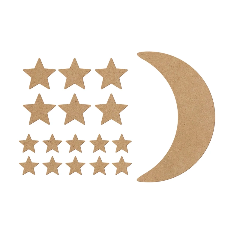 Maan & Sterren MDF Decoratie Kinderkamer 