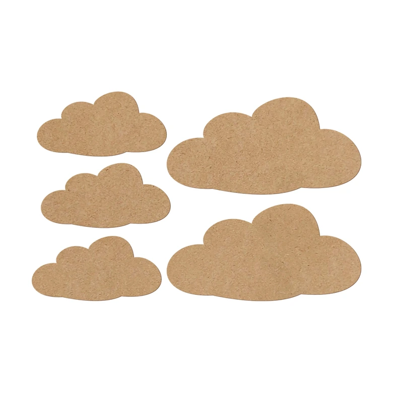 Set de nubes para decoración de habitaciones infantiles (5 piezas) 