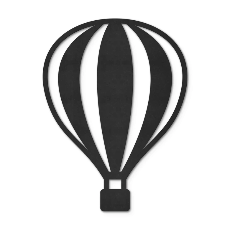 MDF - Decoración en madera - Globo aerostático con líneas verticales 