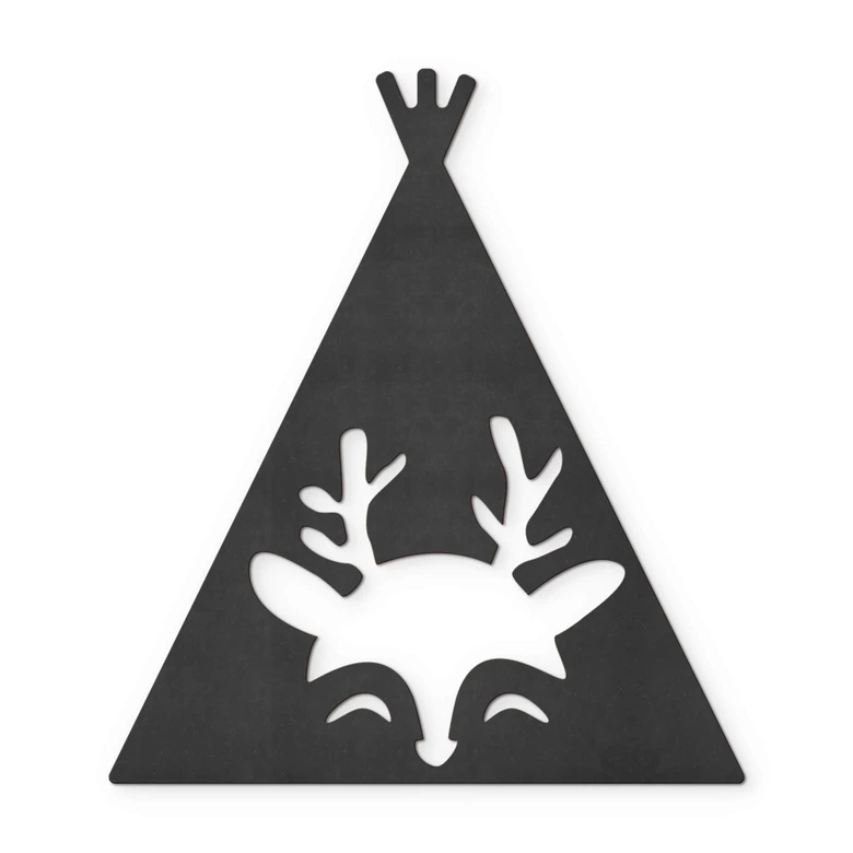 MDF - Holzdeko - Tipi - Reh 