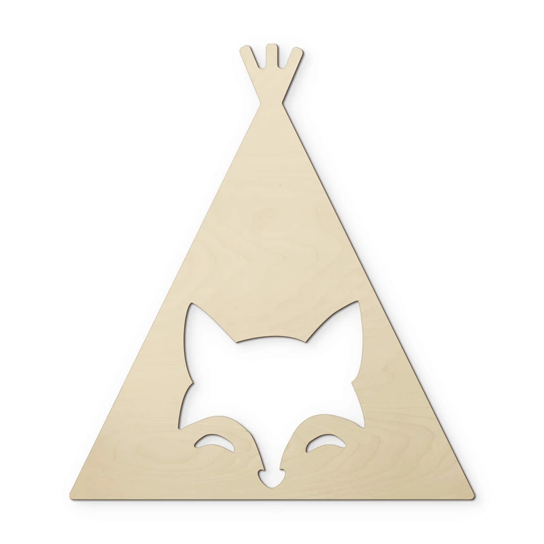 Holzdeko Pappel - Tipi - Fuchs 