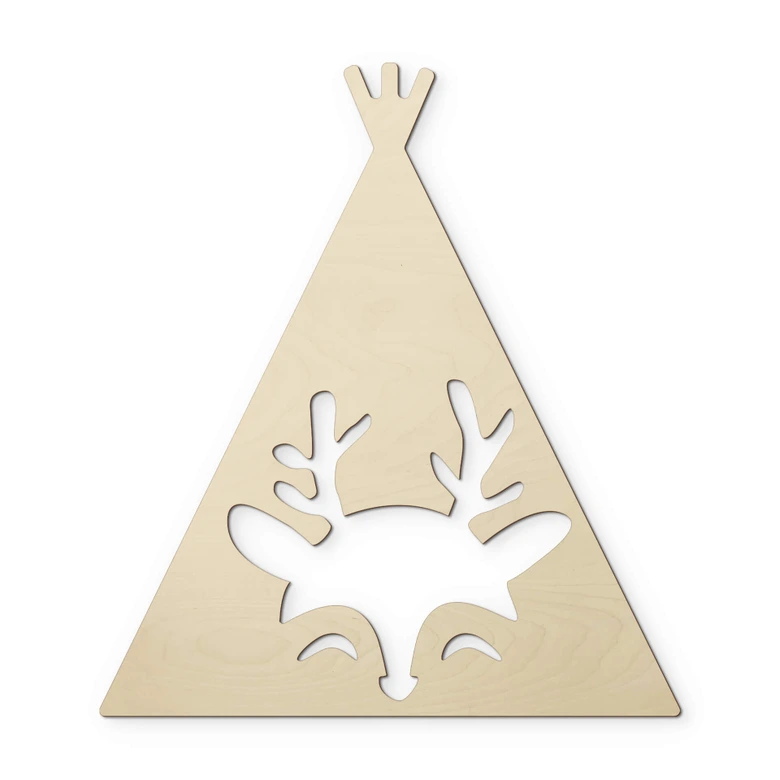 Holzdeko Pappel - Tipi - Reh 