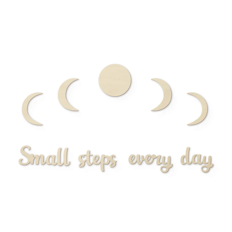 Wanddecoratie Populierenhout - Small Steps Every Day 