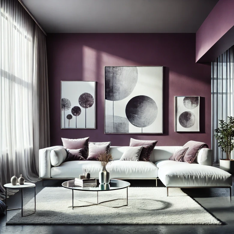 Flieder Violett Wandfarbe seidenmatt I Artful Aubergine | vitalisierender Raumcharakter | THE COLOR KITCHEN 