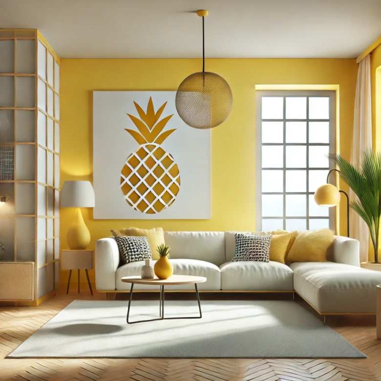 Gelb Wandfarbe seidenmatt I Playful Pineapple | belebende Wirkung | THE COLOR KITCHEN 