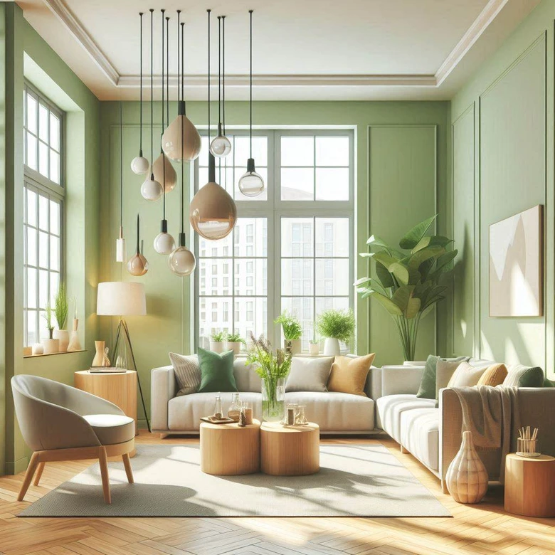 Grün Wandfarbe seidenmatt I Lovely Lime | Raumharmonie schaffend | THE COLOR KITCHEN 