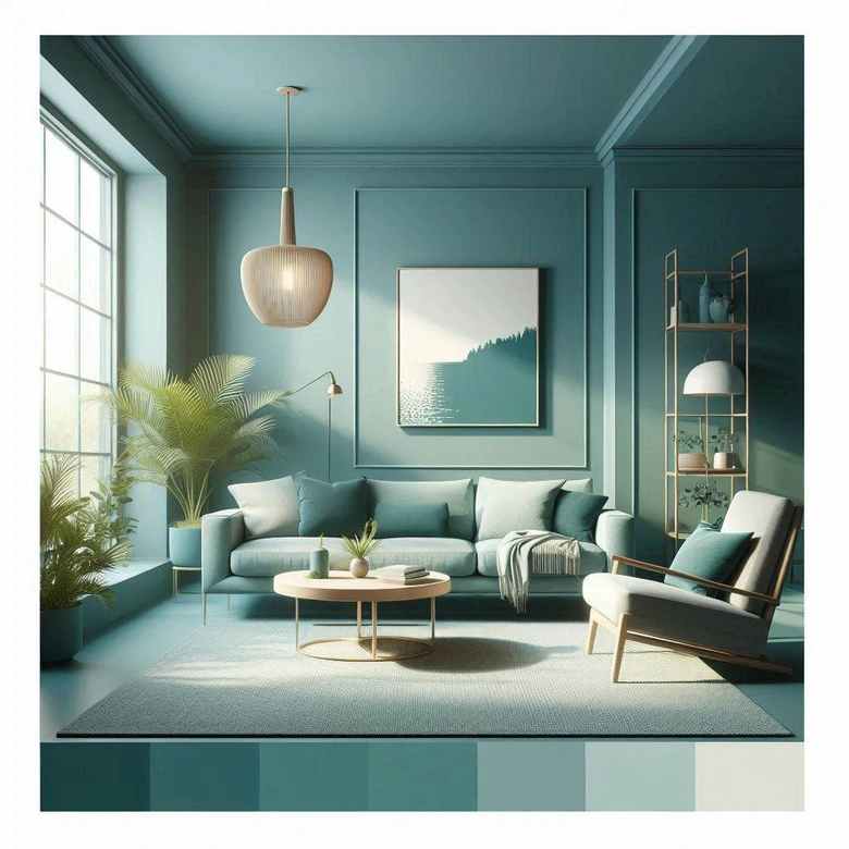 Grün Wandfarbe seidenmatt I Magical Mint | Raumharmonie schaffend | THE COLOR KITCHEN 