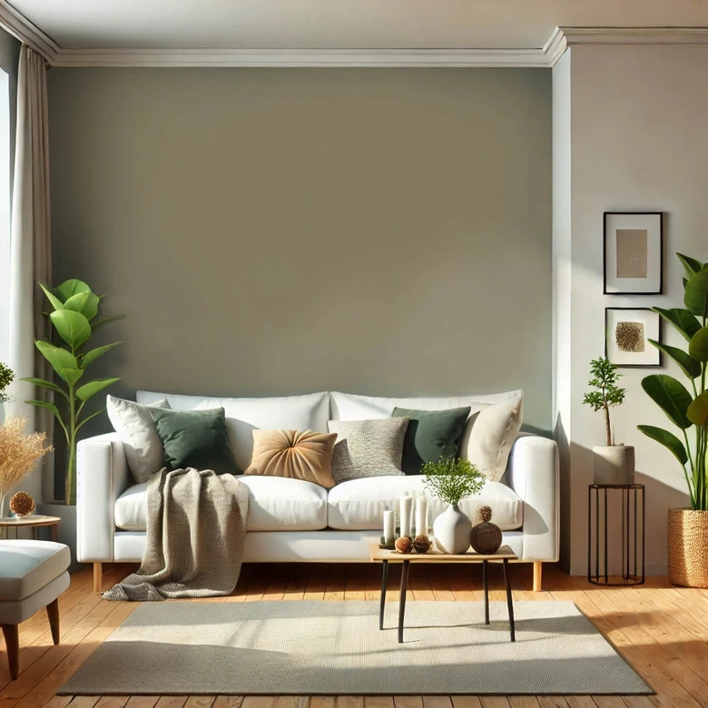 Khakigrön halvmatt Väggfärg I Ordinary Olive | Skapa rumsharmoni | THE COLOR KITCHEN 