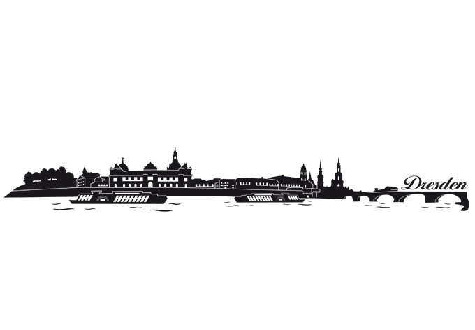 Wandtattoo Dresden Skyline 2 