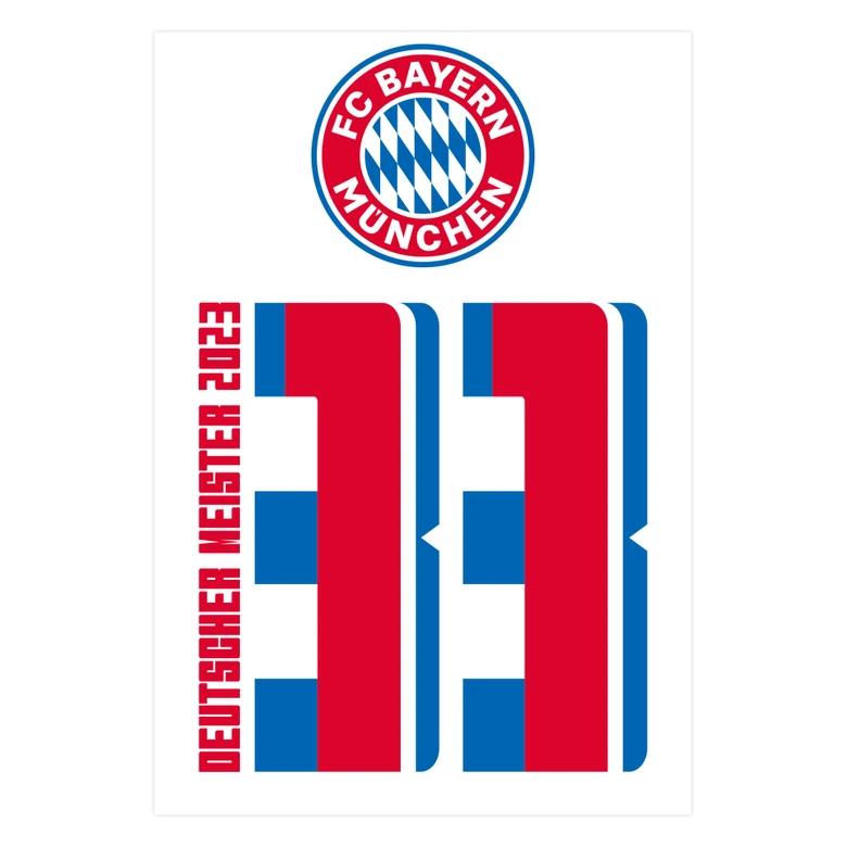 Sticker Mural Logo FC Bayern Champion d'Allemagne 2023 - 48x70 cm 