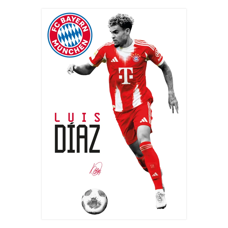 Wall sticker FC Bayern player Luis Diaz 2025/26 