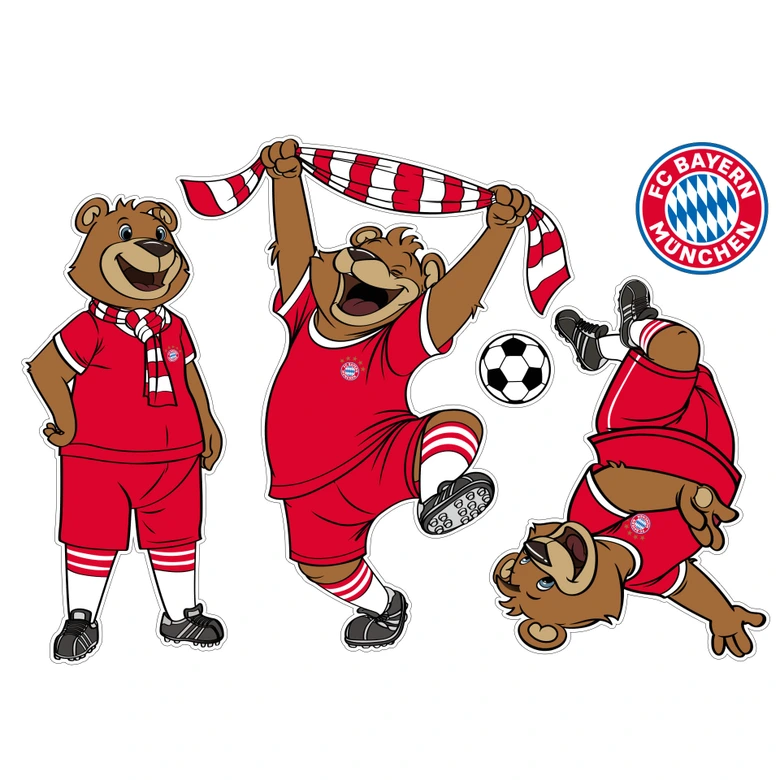 Muursticker Set Bayern Munchen Bernie (4-delig) 