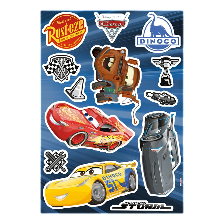 Wallsticker Disney Cars 3 - 13 dele 