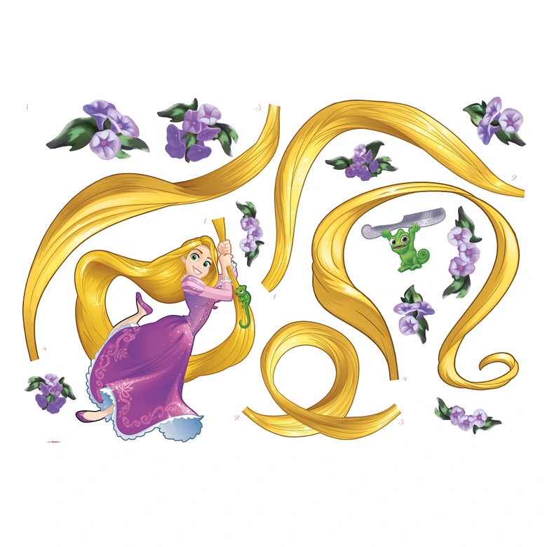 Muursticker set Repelsteeltje 15 stickers 